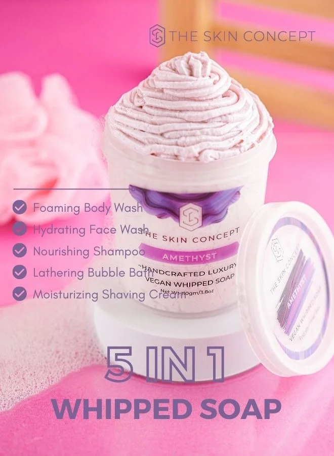 The Skin Concept  The Skin Concept 5 in 1 Whipped Soap Body Wash - Amethyst - Handmade, Vegan for Women | Best Price UAE
